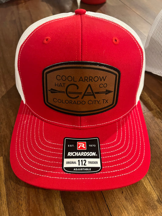 Cool Arrow Hat Co. Red Leather